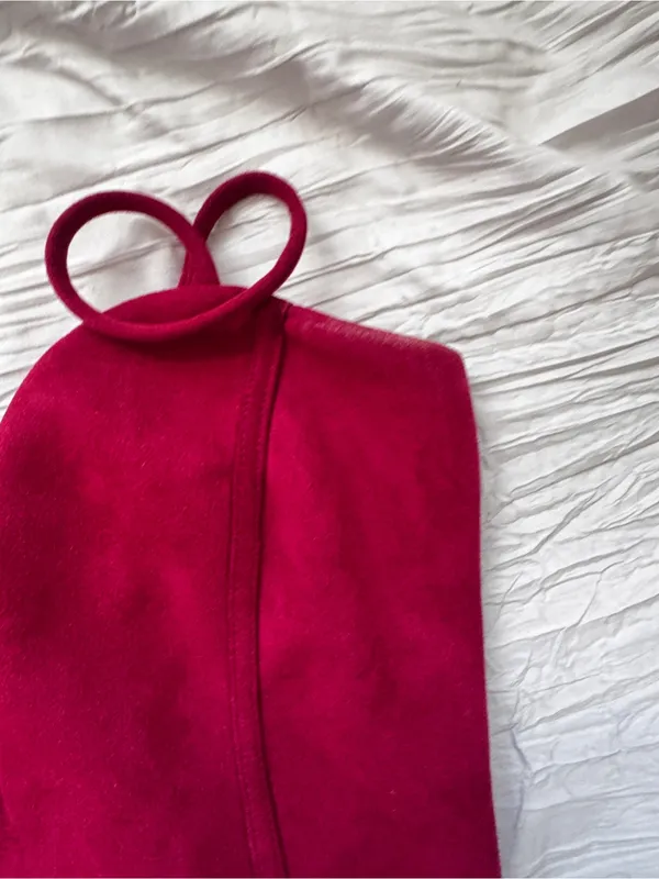 Windsor Plum Strap Mini Dress with Sweetheart Neckline - Image 4
