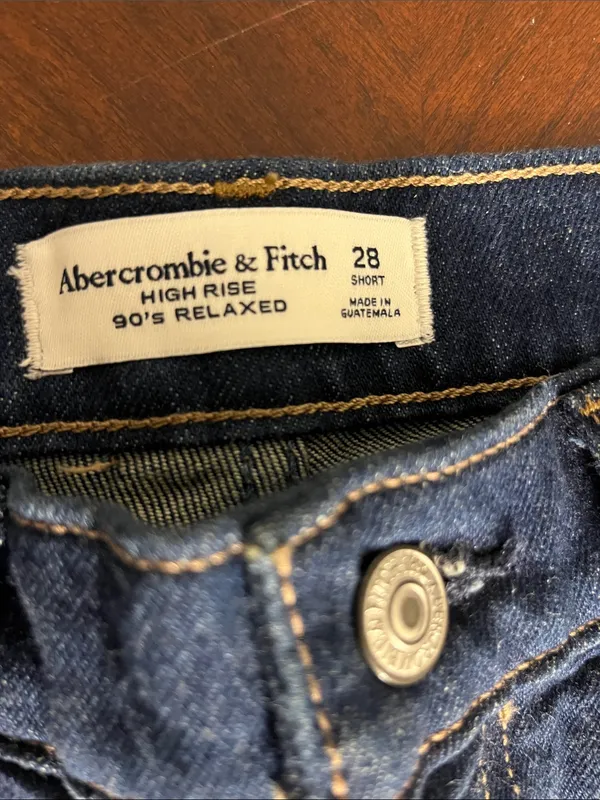Abercrombie & Fitch Dark Blue Bootcut Jeans - Image 2