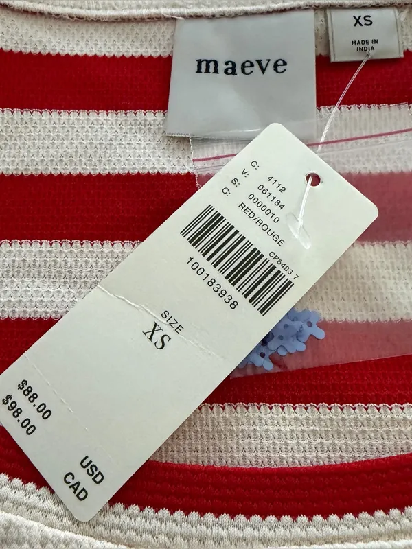 Anthropologie Maeve Embroidered Flowers Scoop Neck Tee XS NWT‎ - Image 8