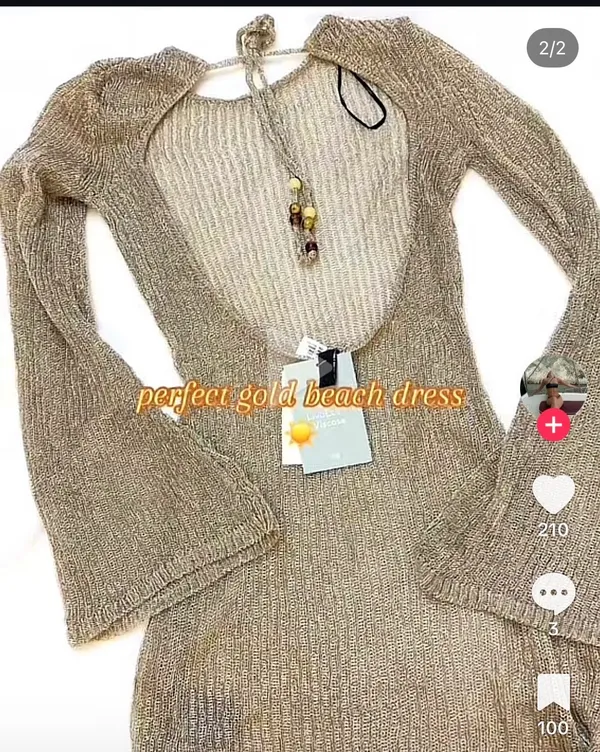 H&M Gold cover up - Image 3