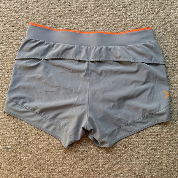 OTF Orangetheory Gray with Orange Athletic Shorts Size Large - Image 4