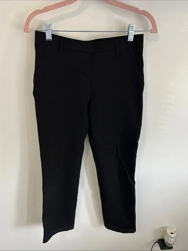 Quince Ultra Stretch Ponte Straight Leg Pants Black - Image 4