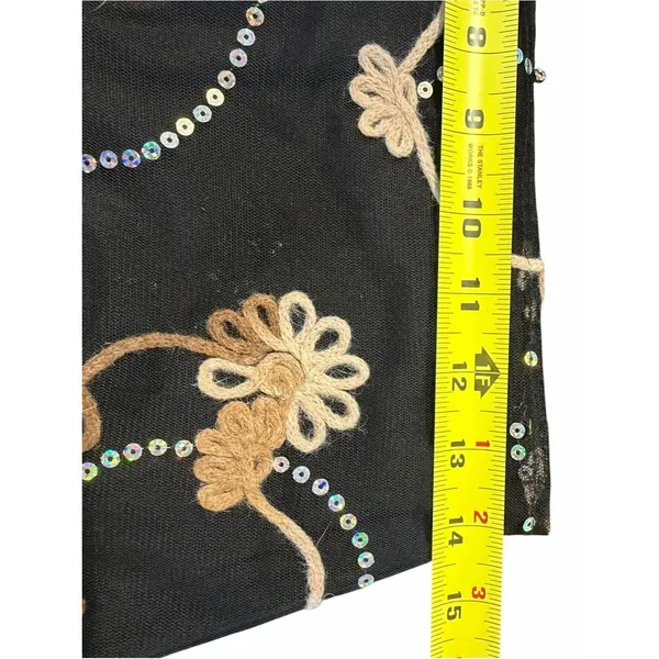 Vintage Y2K Michel USA Whimsigoth Layered Skirt Size S Embroidered Boho Festival - Image 3