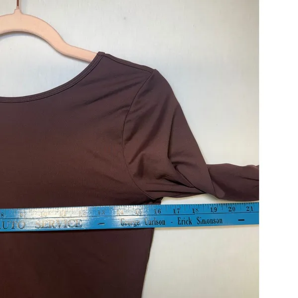 Abercrombie & Fitch Womens Long Sleeve Deep Open Back Bodysuit Brown Medium NWT‎ - Image 6
