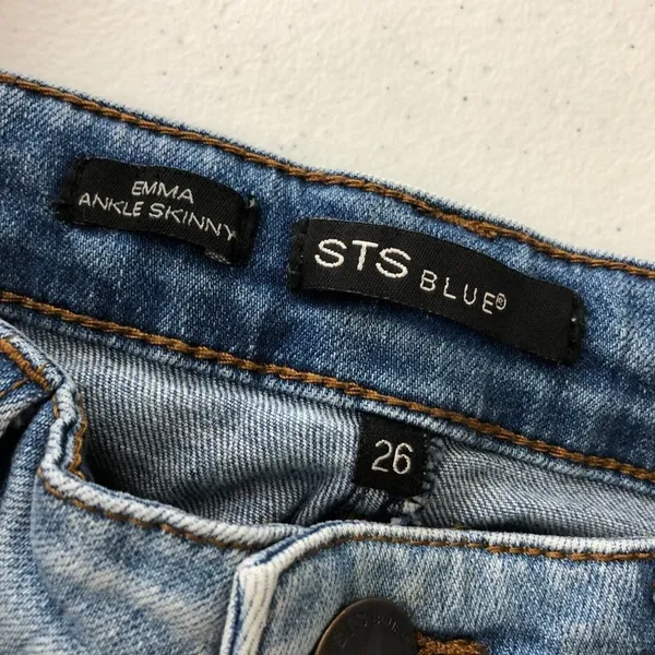 STS Blue Womens Jeans Emma Ankle Skinny Distressed Medium Wash 26 - Image 3