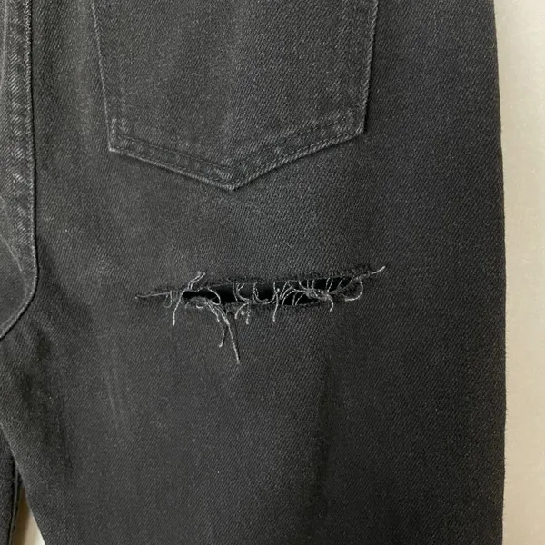 Revice NWT Ex-Boyfriend Jeans Black Distressed High Rise Ripped Size 31 Women‎ - Image 15