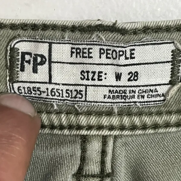 Free People Jeans Womens 28 Green Ankle Stretch Denim‎ High Rise Tapper Pants - Image 8
