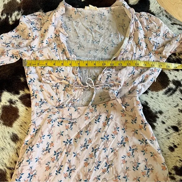 FOR LOVE & LEMONS x REVOLVE Nostalgia Floral Tie Front Mini Dress Size‎ Small - Image 9
