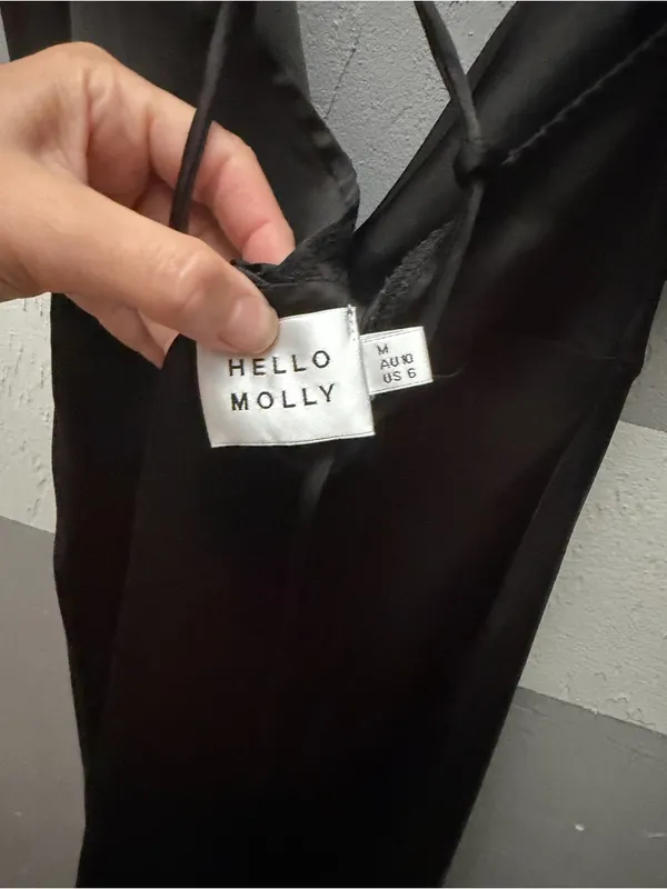 Hello Molly Black Cowl Neck Maxi Slip Dress - Image 3