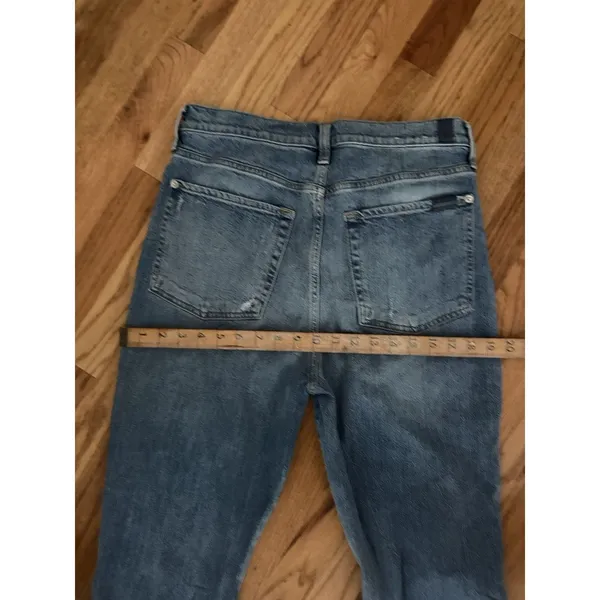 7 For All Mankind Megaflare Super High Rise Denim Size‎ 32 Festival Bell Bottoms - Image 7
