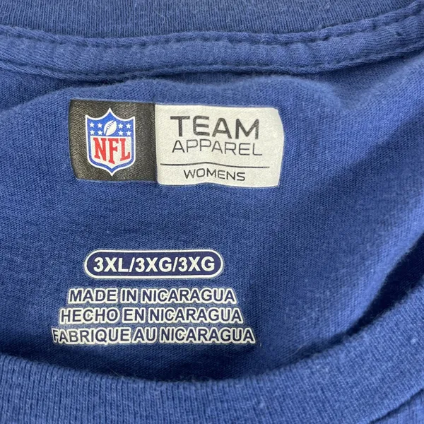 New York NY Giants T Shirt Graphic Tee Short Sleeve NFL Apparel 3XL Blue Women's - Image 4
