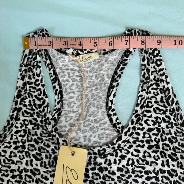 Elan cheetah print distressed tank top - Image 6