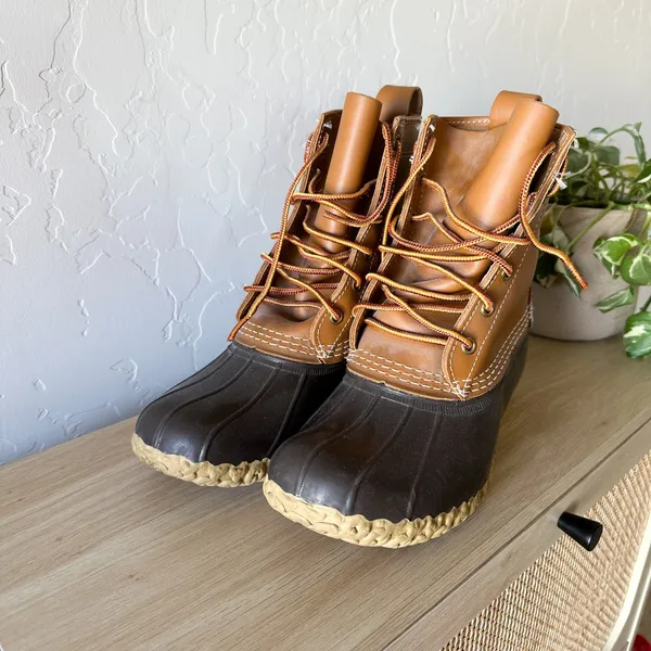 L.L. Bean | 8" Waterproof Leather Duck Boots Brown Size 6 - Image 6