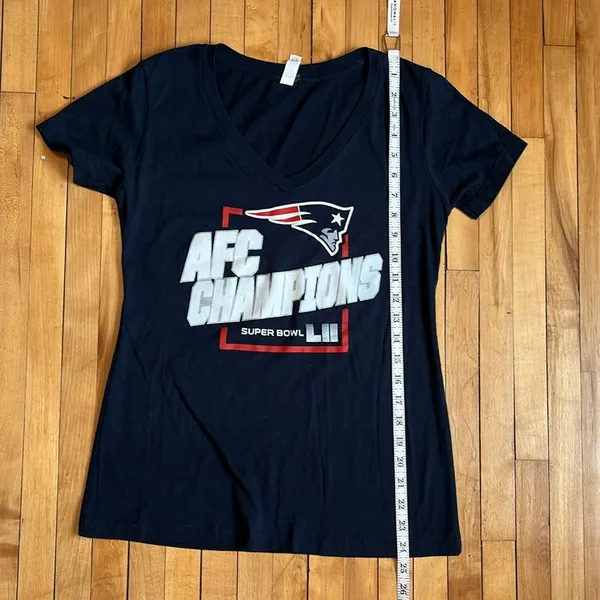 Next Level Apparel New England Patriots AFC Campions Super Bowl LII Shirt - Image 10