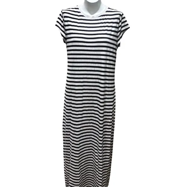A New Day Women's Striped Maxi Dress Black & White Size XL - Image 7