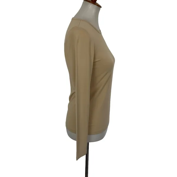 The Drop Tan Tee Top Small Long Sleeve Stretch Minimalist Basic - Image 3