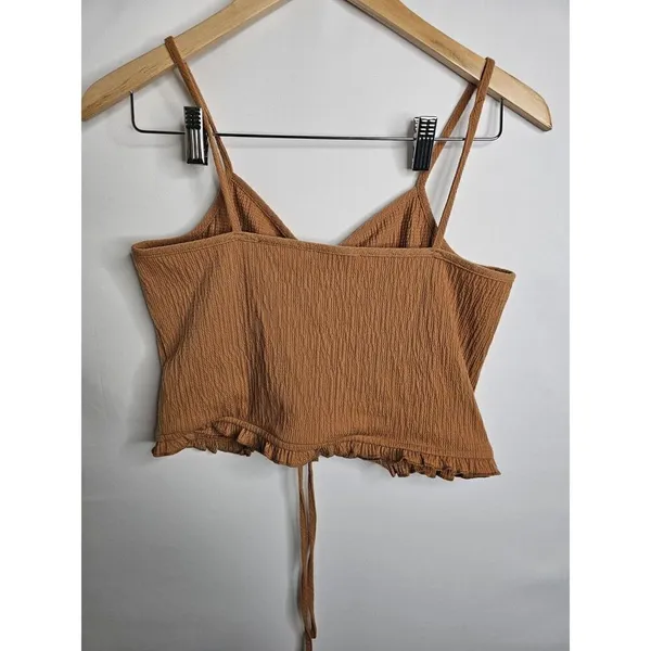 Storia Rust Color‎ Ruffle Hem Adjustable Sleeveless Crop Top Size Large Boho - Image 7