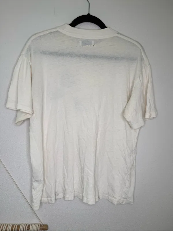 Anine Bing Ashton Tee Vintage Bing in Washed Buttercream sz S guc - Image 4