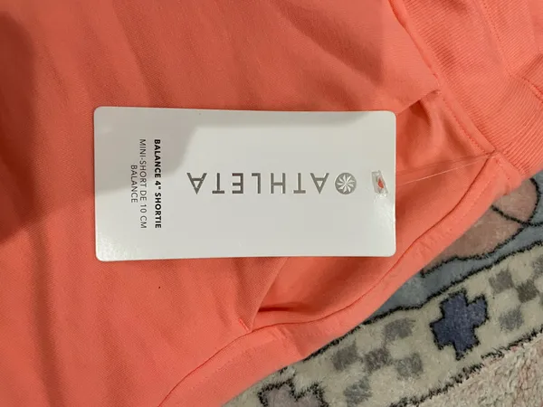 NWT Athleta soft shorts 4’ shortie pink coral size s - Image 3