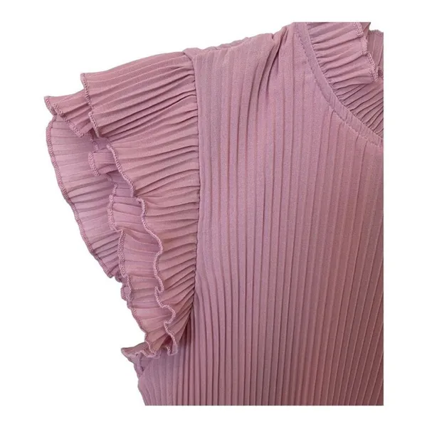 Womens Gibson X Glam Steph Taylor Jackson Pleated Ruffle Sleeve Blouse - Sz M - Image 3