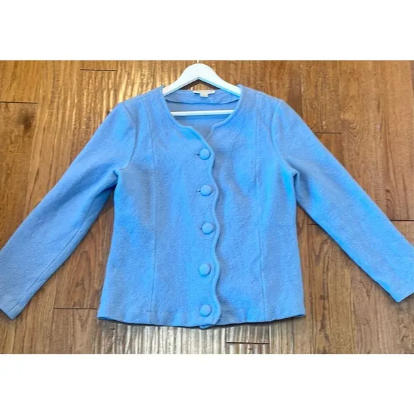 Pendleton Vintage 100% wool scalloped button front blazer XL - Image 11