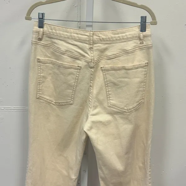 Future Collective Gabriella Karefa-Johnson Flare Jeans Cream High Rise Size 8 - Image 5