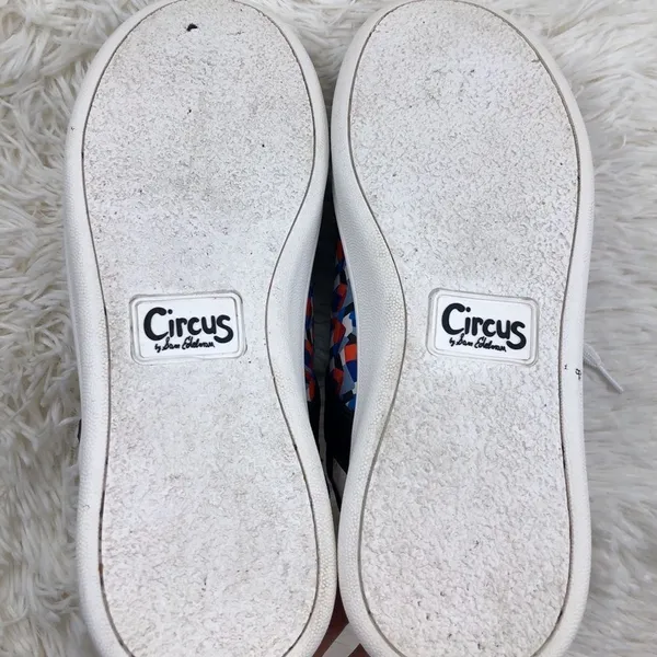 Circus Sam Edelman Murray Red Blue Confetti Black Slingback‎ Sneakers Shoes 7.5 - Image 6