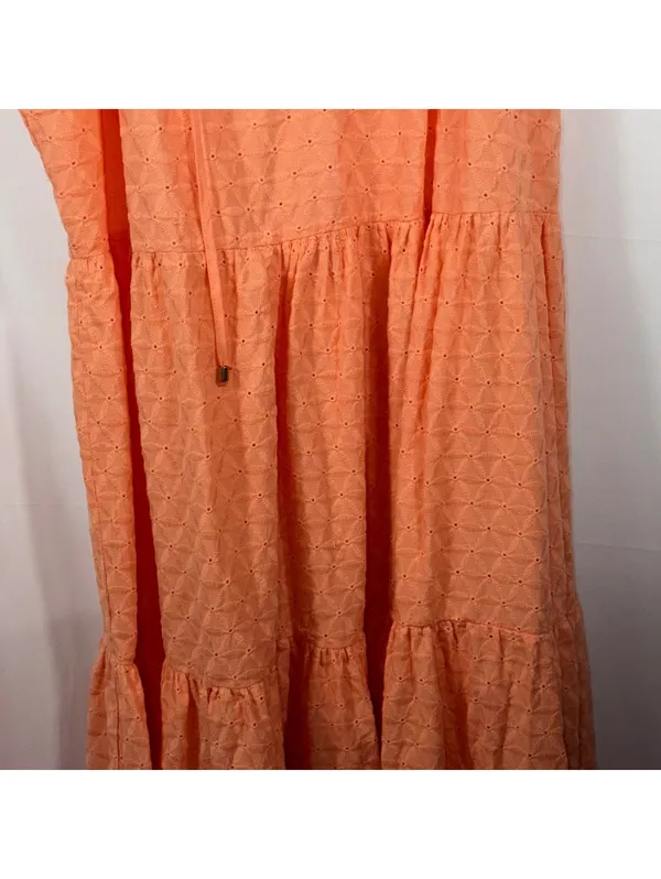Fairhope Coral Eyelet Midi Dress XXL NWT Boho - Image 3