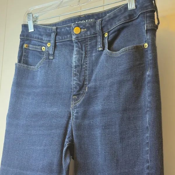 J.Crew 03 Curvy Slim Jeans Size 30 Dark Indigo High Rise Straight Leg Denim Crop - Image 4