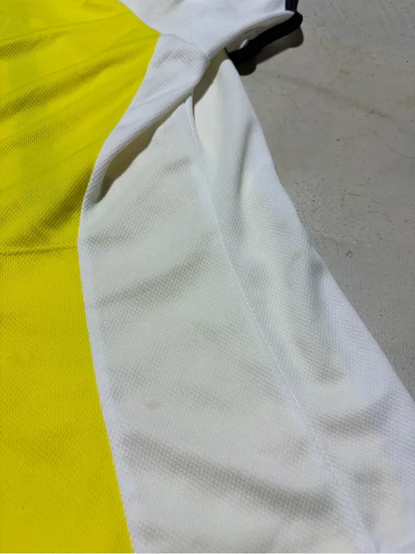 shebeest Yellow and White Short Sleeve Cycling Jersey with Black Trim - Image 7