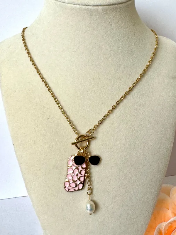 Pink Coach Purse Inspired Necklace (97) - Image 2