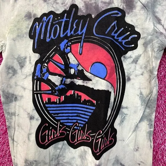 Motley Crue Girls Girls Girls Heavy Metal Concert Tie Dye M - Image 2