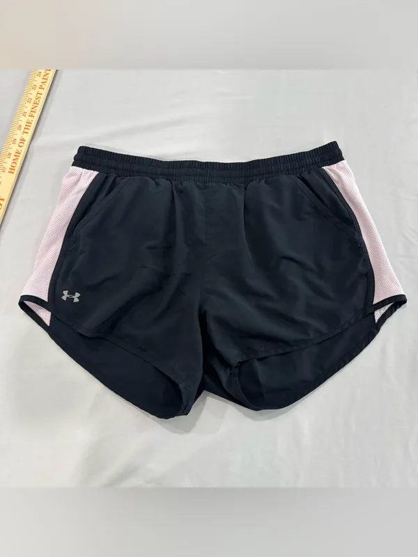 Under Armour pink and black loose‎ shorts Large - Image 2