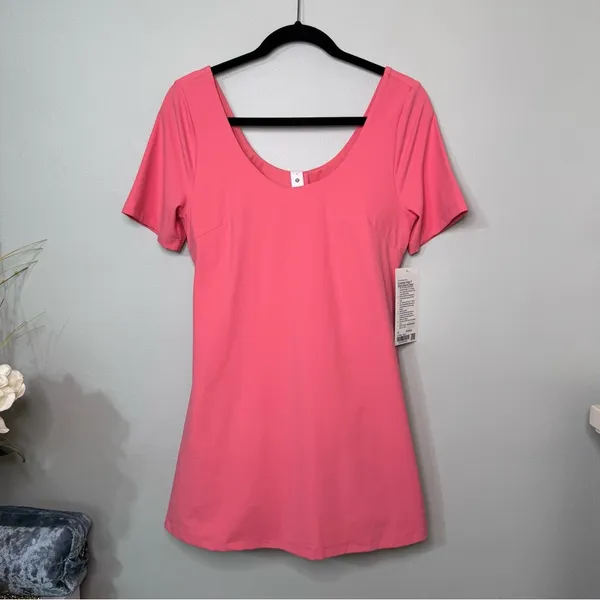 Lululemon Align Short Sleeve Dress Athletic Mini Dress Sakura Pink 10 NWT - Image 12