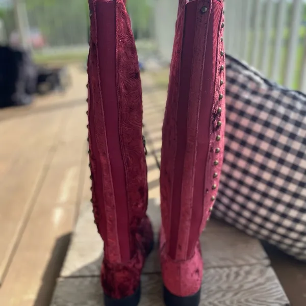 Very Volatile Pink Knee High Boots - Image 2
