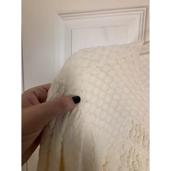 Vintage 1940s Munsingwear Cream Chenille Bed Jacket M/L Boudoir Cardigan - Image 5