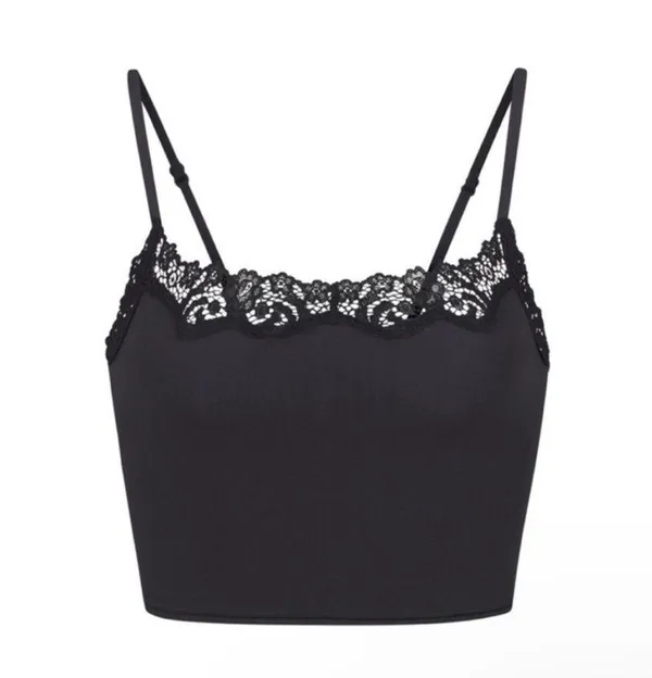 SKIMS Fits Everybody Lace Cami S NWT black onyx - Image 8