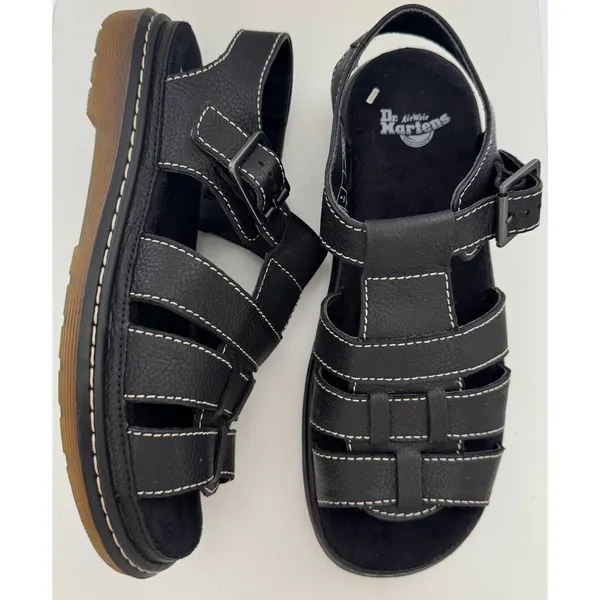 2014 Dr. Martens Carolyn 15699001 Black Leather Fisherman Sandals US 8 Box - Image 2
