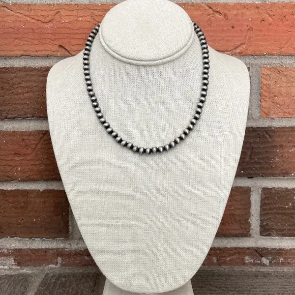 6mm Navajo Style Pearl Necklace - Image 2