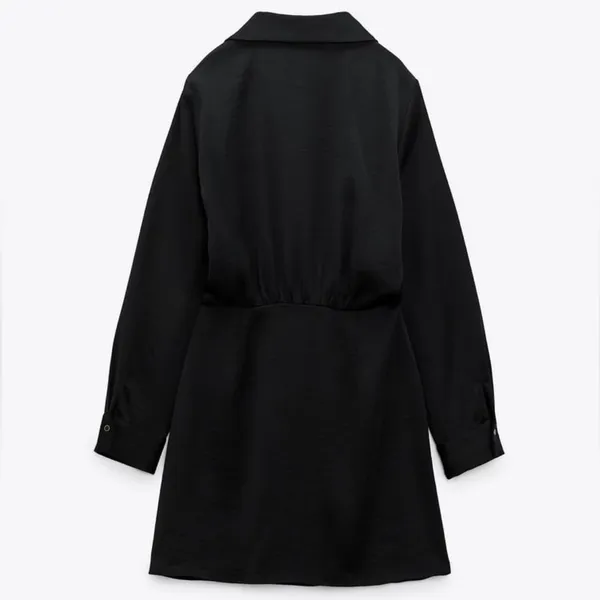 Zara SATIN WRAP DRESS - Image 8