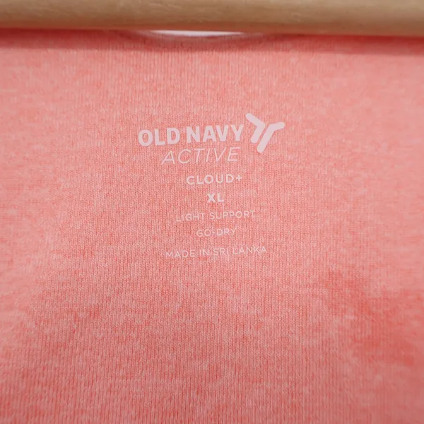 Old Navy Sports Bra Womens XL Cloud+ Peach Racerback Light Support Good - Image 4