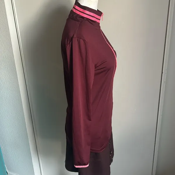 PINK Women’s Slim Fit Quarter Zip Pullover Athletic Workout Jacket - Image 4
