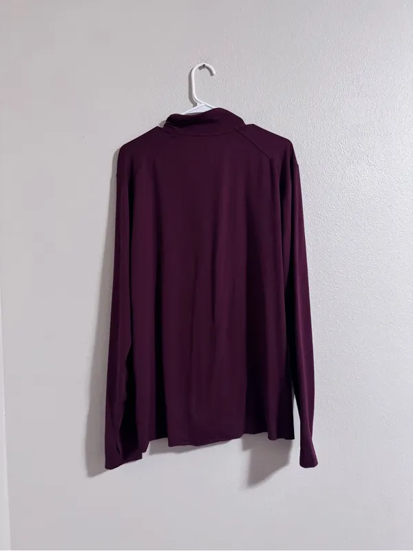 Nike Maroon Dri-FIT Pullover Top - Image 3