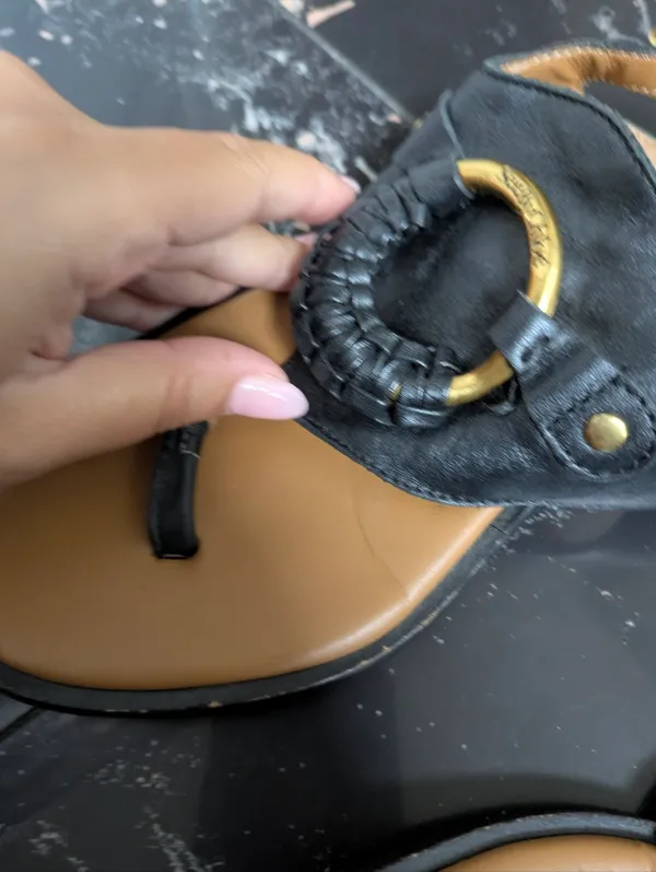 See By Chloè T-Strap Braided Sandals Size 37½ - Image 5