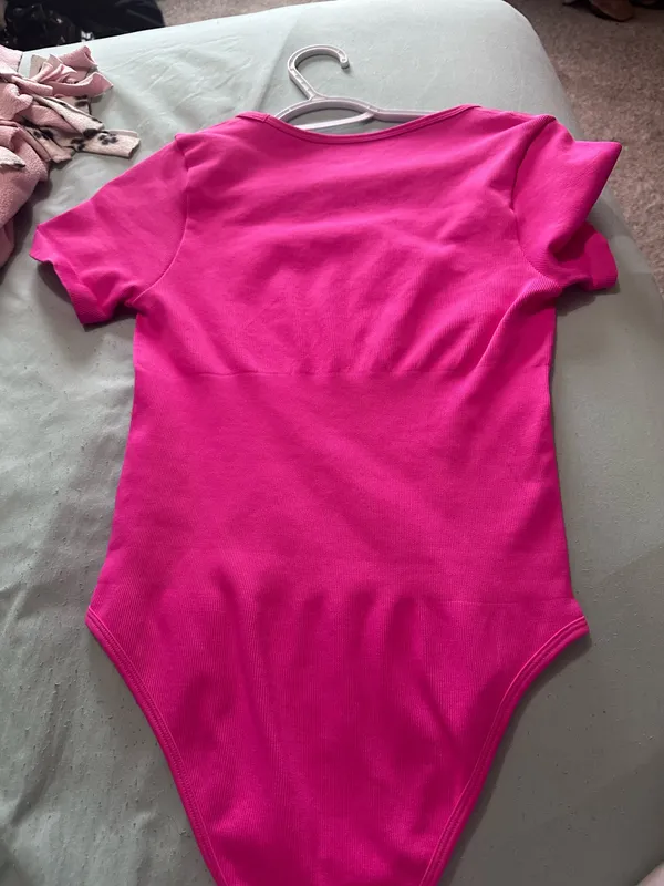 Amazon Bodysuit Pink Ribbed - Image 2