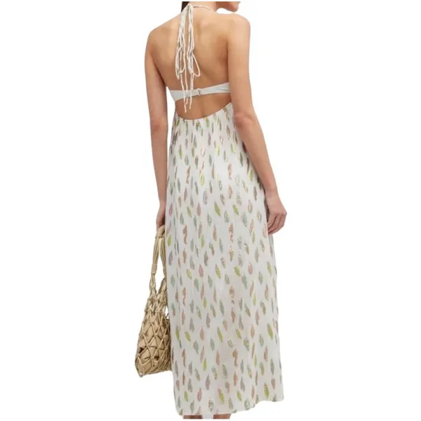 PilyQ PQ Chantel Halter Cover Up Midi Maxi Dress in Celestial Multi M/L - Image 3