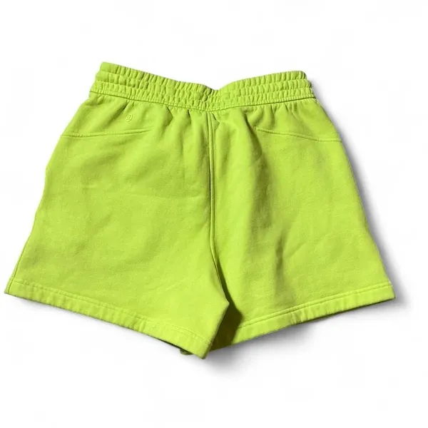 Lululemon Loungeful Shorts High-Rise 4"‎ Electric Lemon Fleece Athleisure Size 6 - Image 2