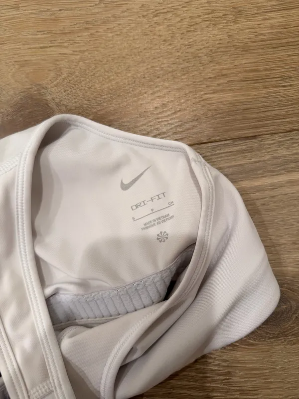 Nike White Sports Bra Dri-Fit - Image 3