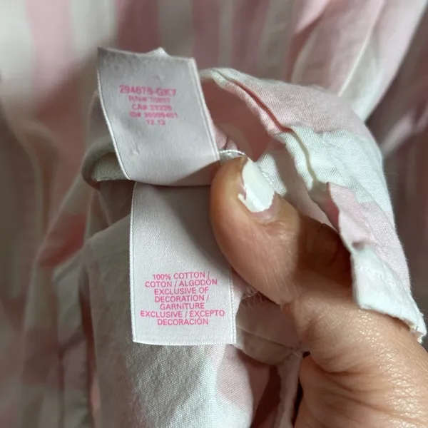 Victoria’s secret Women stripe pink/white pajama shirt top size‎ XS - Image 4