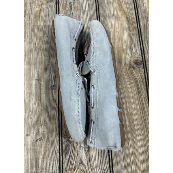 SAM EDELMAN Light Blue Leather Moccasins With Tassels SZ 8.5 - Image 3